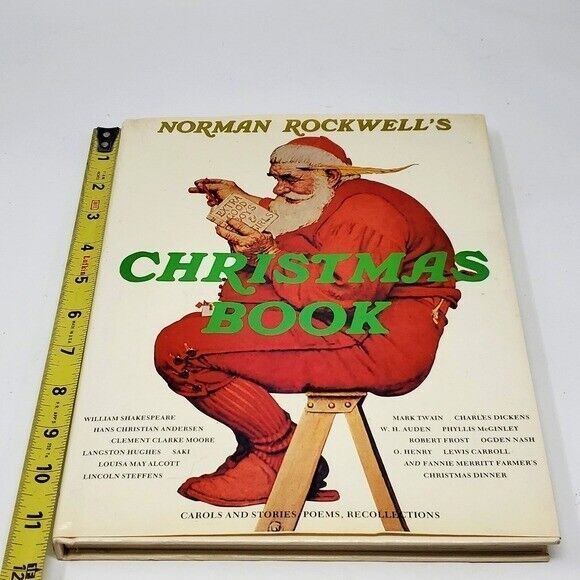 Vintage NORMAN ROCKWELL CHRISTMAS Book Charming Illustrations Music Poem Stories - Picture 2 of 16